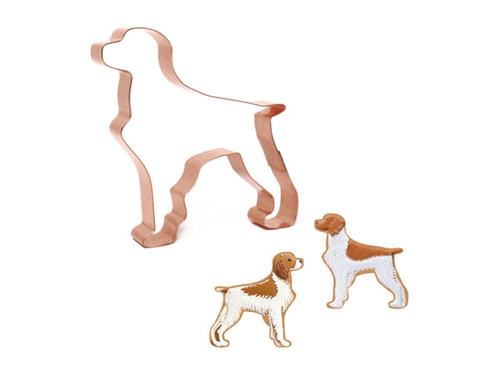 Brittany Spaniel Dog Breed Cookie Cutter 4.25 X 4.25 inches - Handcrafted Copper by The Fussy Pup