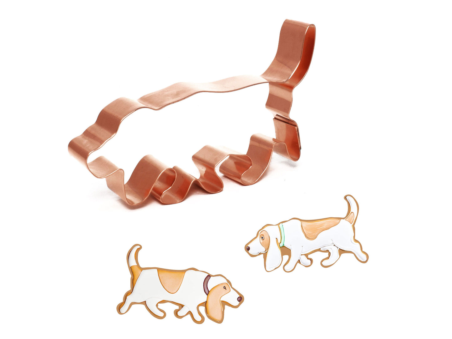 Hunting Basset Hound Dog Cookie Cutter, 4.75 X 2.5 inches