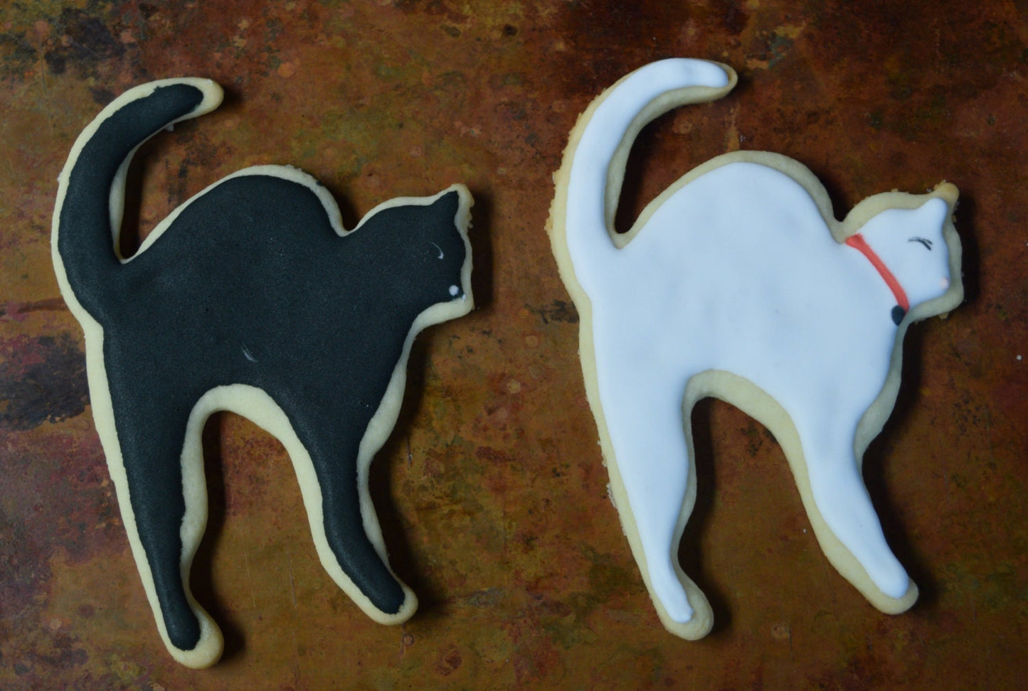 Scaredy Cat Halloween Cookie Cutter 3.5 X 5 inches, Handcrafted Copper by The Fussy Pup