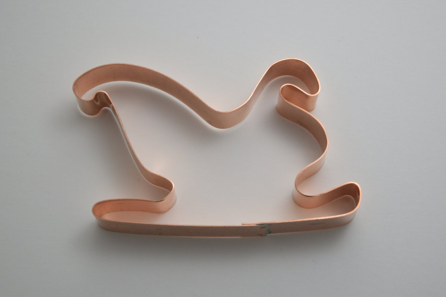 Santa's Sleigh Christmas Cookie Cutter - handcrafted solid copper