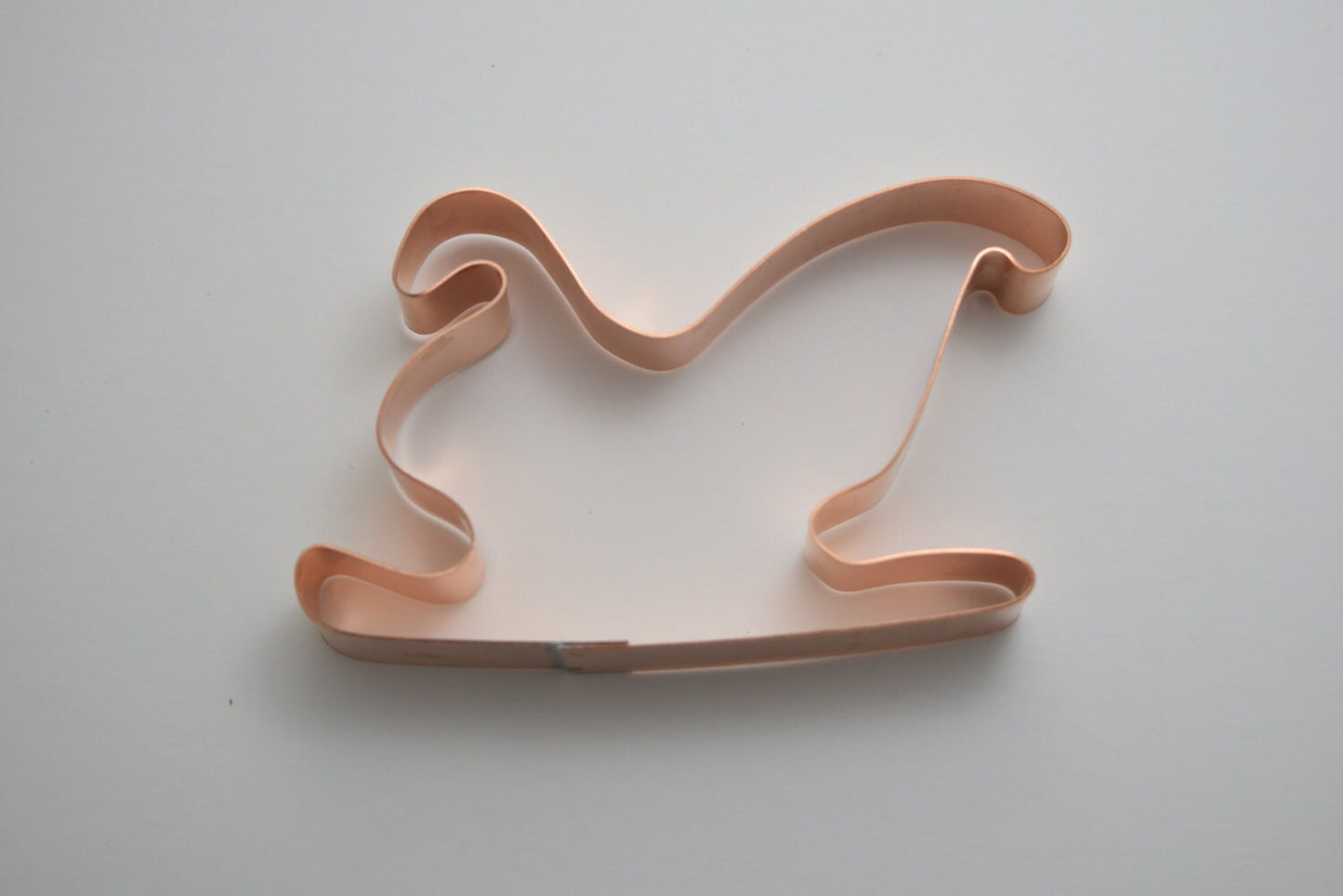 Santa's Sleigh Christmas Cookie Cutter - handcrafted solid copper