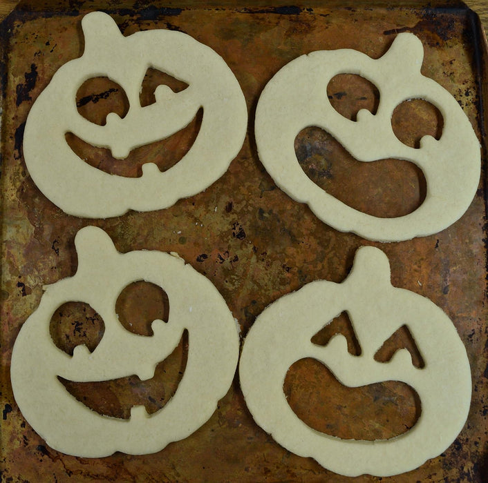 Large Jack-o-Lantern Pumpkin 5 Piece Halloween Cookie Cutter Set, 5.5x5 inches