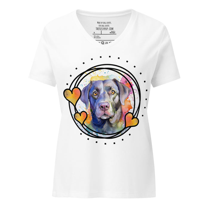 Labrador Retriever Women’s relaxed v - neck t-shirt - The Fussy Pup - 