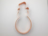 Snowman-shaped cookie cutter on a white background