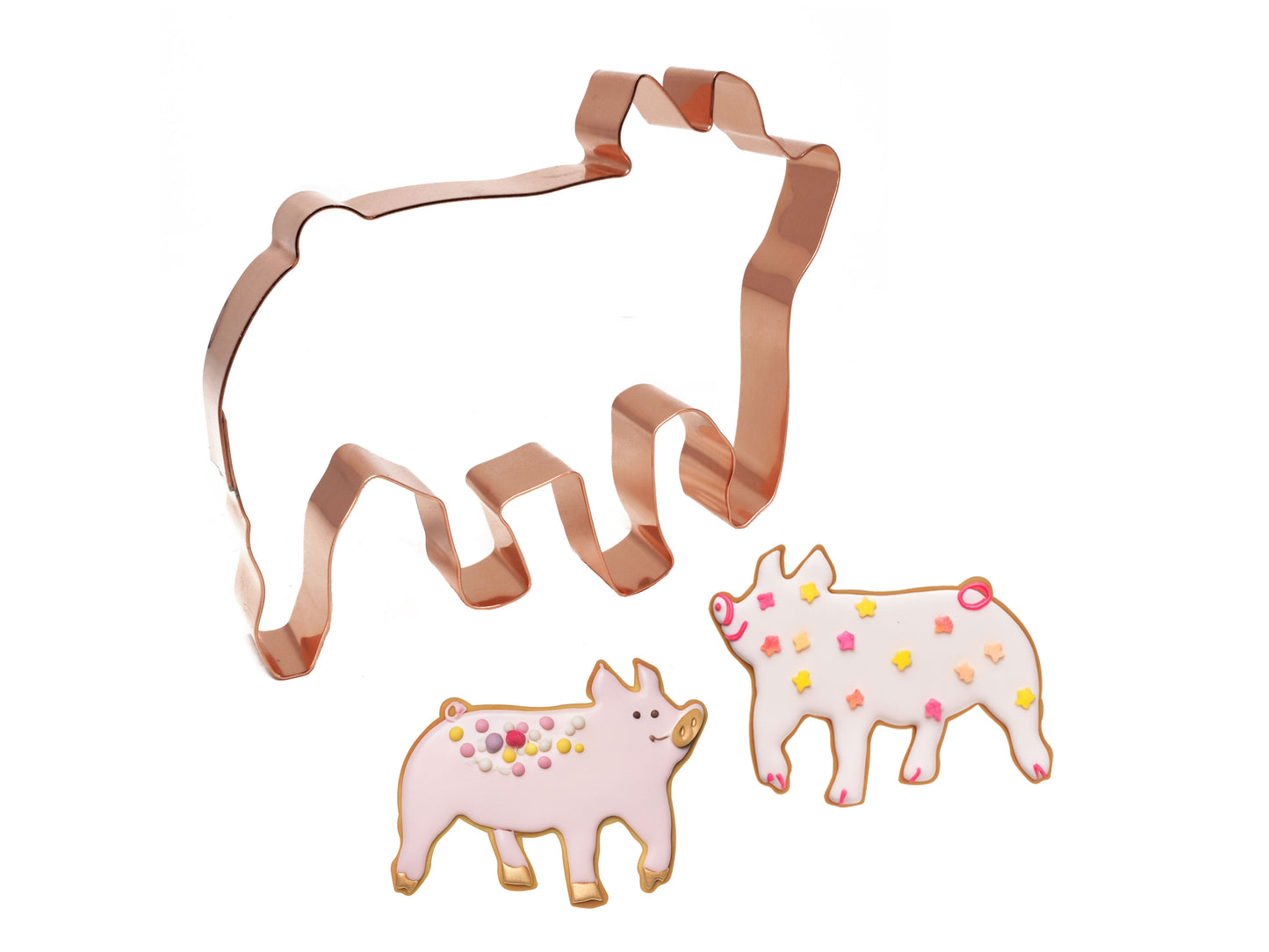 Large Chubby Pig Cookie Cutter 5x4 inches