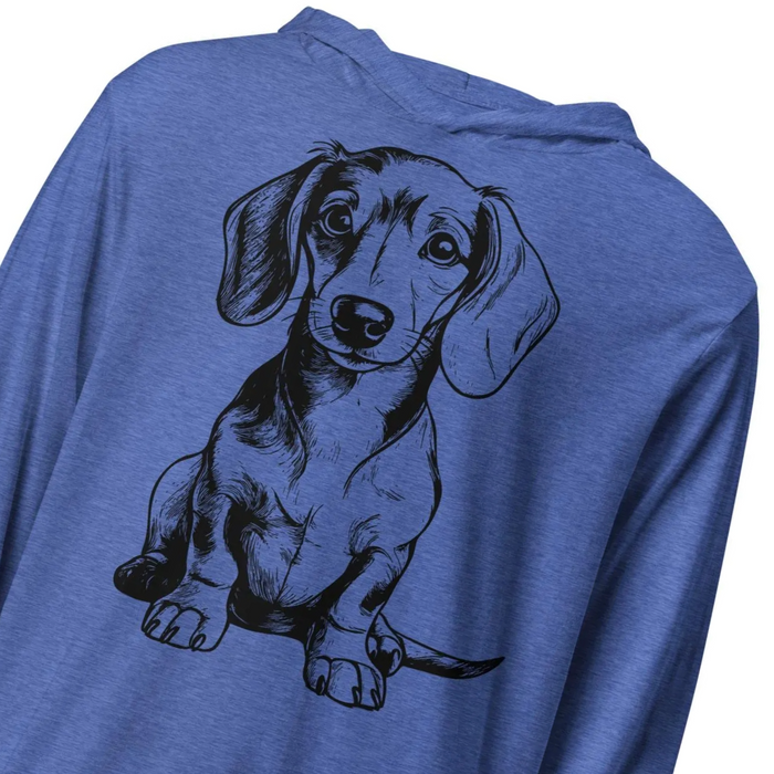 Sitting Dachshund Hooded Long-Sleeve T-Shirt