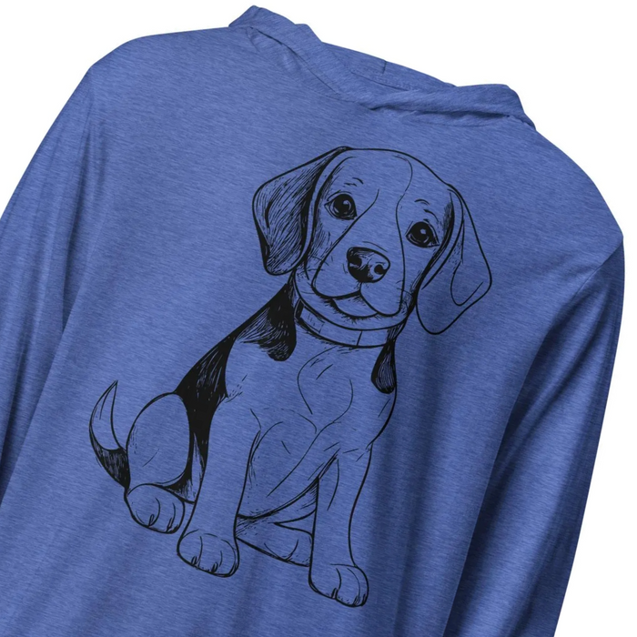 Beagle Hooded T-Shirt – Lightweight Long-Sleeve Dog Lover Hoodie, Beagle Gift