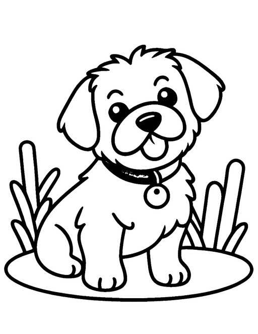 Free Maltese Coloring Page – Downloadable PNG - The Fussy Pup - Coloring Page