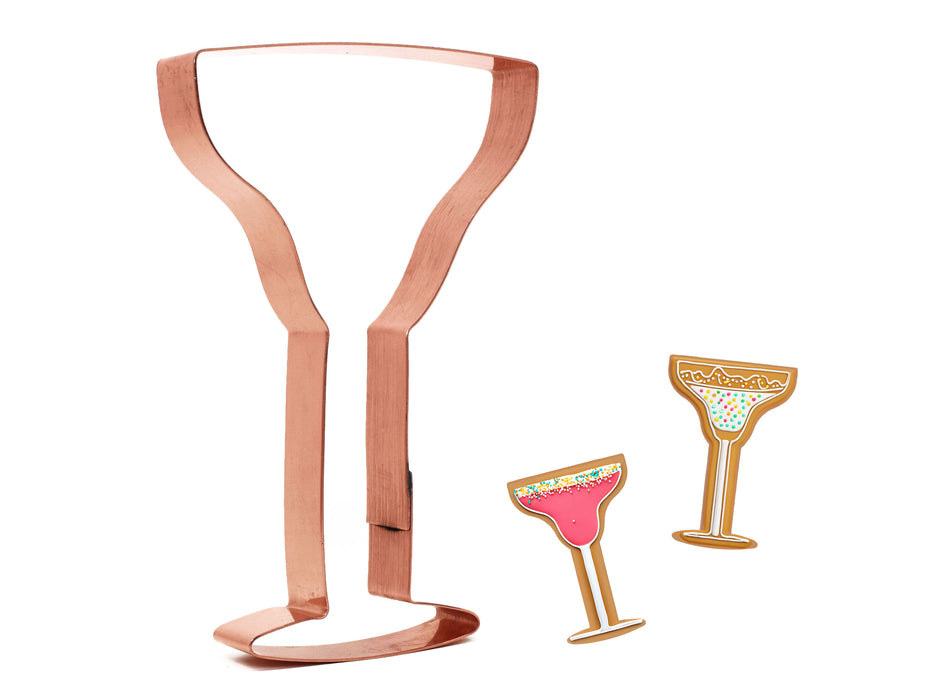 Copper Margarita Glass Cookie Cutter, 3.5 x 5.25 Inches