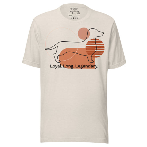 Modern Retro Dachshund t-shirt - The Fussy Pup - 