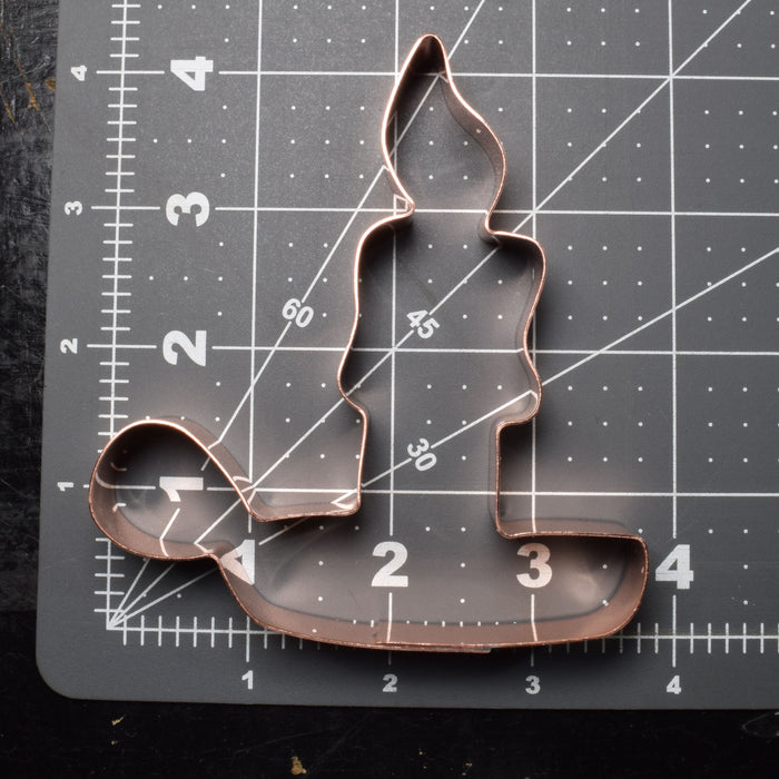 Old Fashioned Candlestick Copper Cookie Cutter, 3.75 x 4 inches