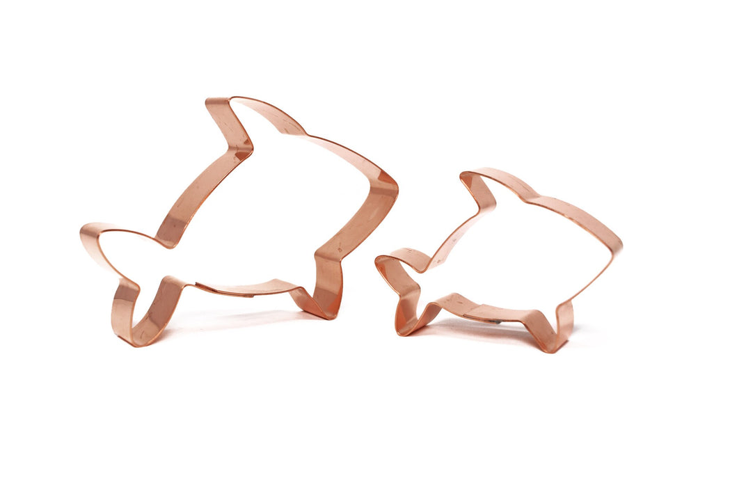 Pair of Cute Simple Orca / Killer Whale Cookie Cutters - 3 inch and 4 1/2 inch - The Fussy Pup - Cookie Cutter