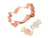 Small Piece of Peppermint Candy Cookie Cutter, 4.5 x 2.25 inches - The Fussy Pup - Cookie Cutter