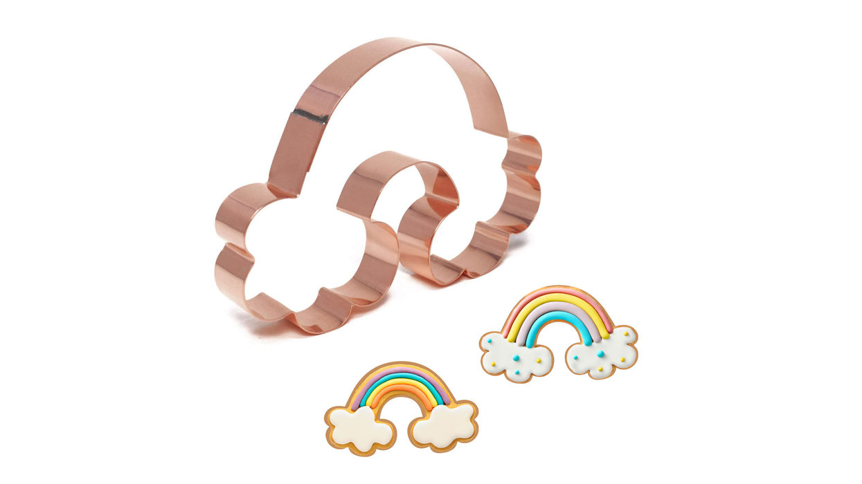 Rainbow with Clouds Cookie Cutter, 3.75x5.5 inches