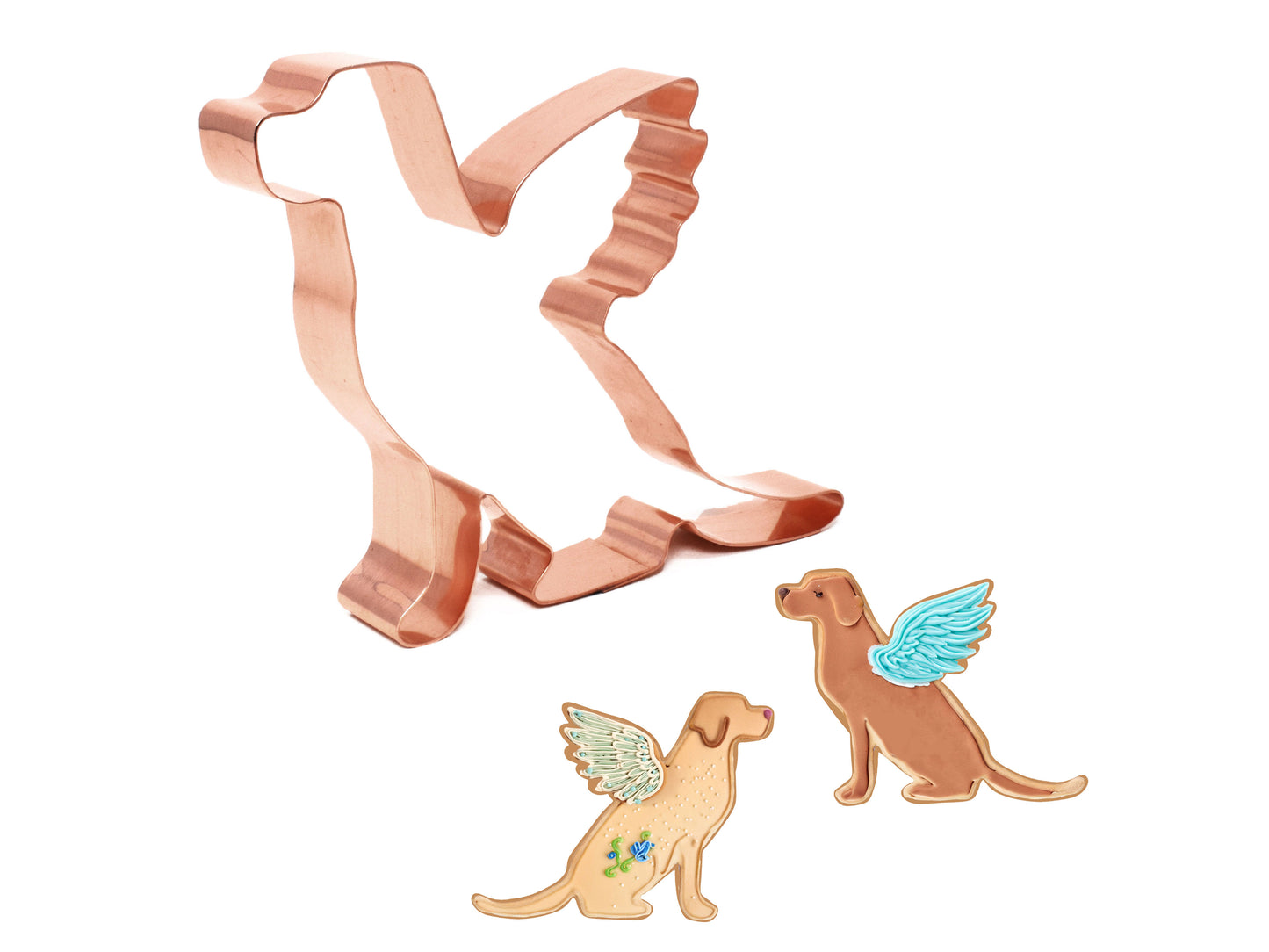 Retriever Dog Angel with Wings Cookie Cutter, 5x4 inches