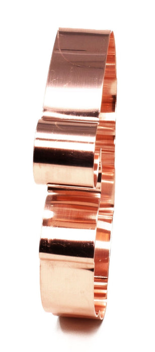 side view of santa claus copper cookie cutter for depth