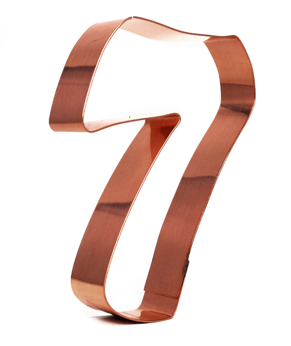 Copper Number Cookie Cutter – Handmade 4" Tall Baking Tool – Choose 0-9 for Cookies, Cakes, Crafts & Rustic Décor