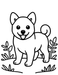 Shiba Inu Coloring Page – Downloadable PNG Free - The Fussy Pup - Coloring Page
