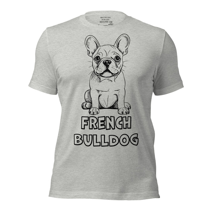 Sitting French Bulldog Sketch t-shirt - The Fussy Pup - 