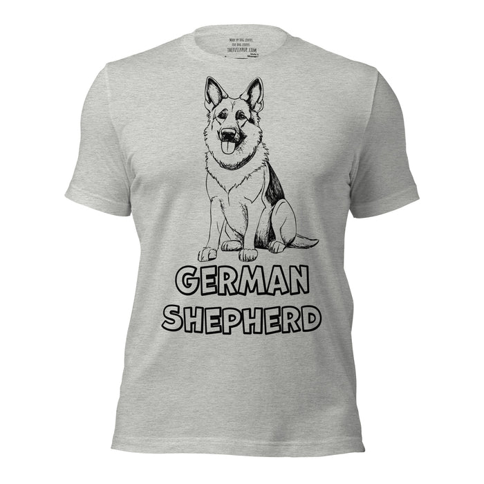 Sitting German Shepherd Sketch t-shirt - The Fussy Pup - 