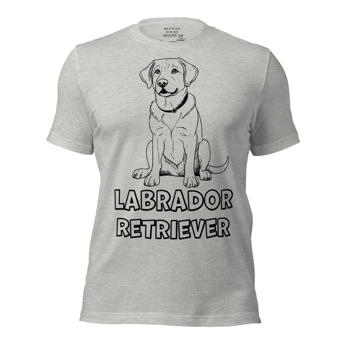Sitting Labrador Retriever Sketch t-shirt - The Fussy Pup - 