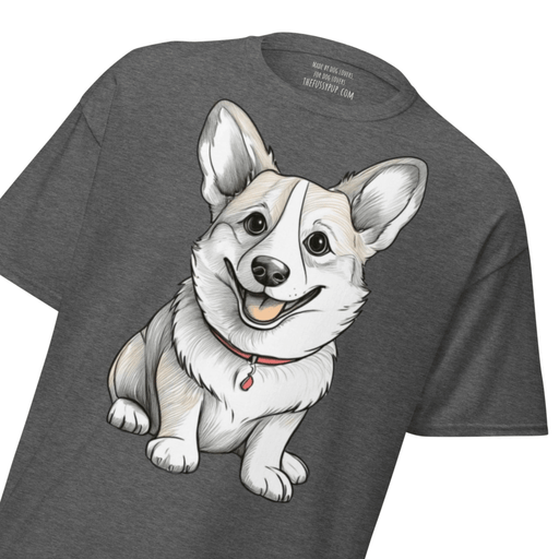 Sitting Pembroke Welsh Corgi Unisex Classic T-Shirt - The Fussy Pup - 