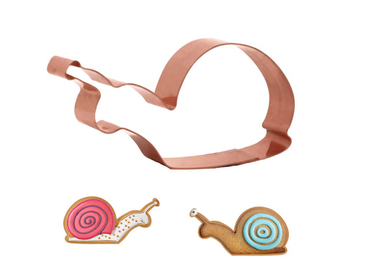 Small 4 X 1.75 inch Garden Snail Copper Cookie Cutter