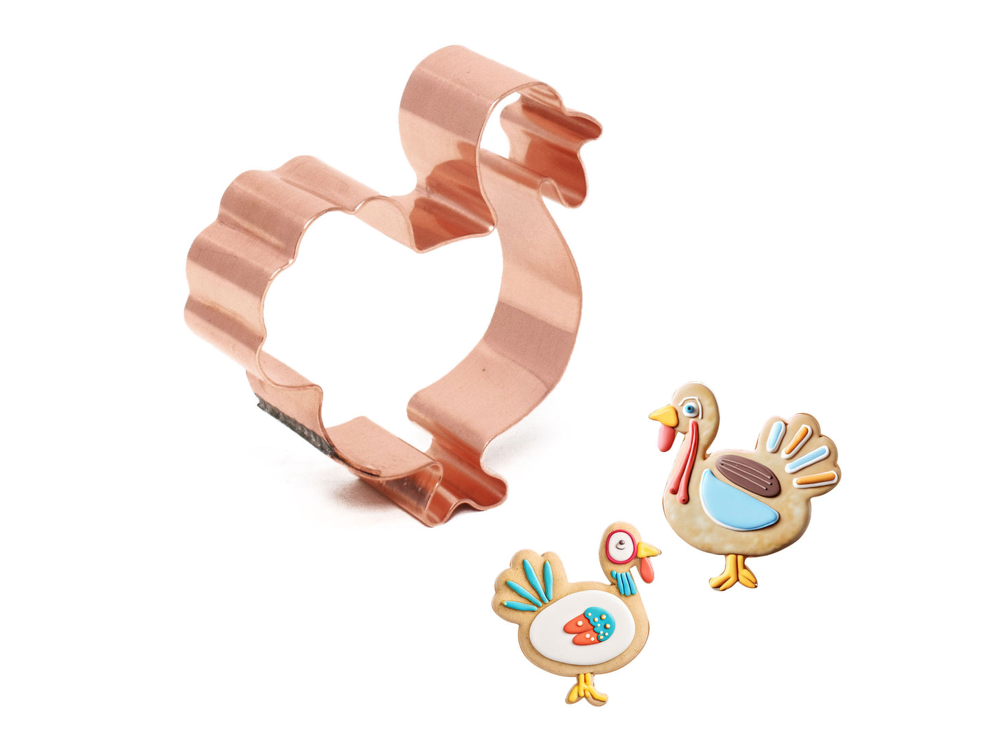 Small Turkey Thanksgiving Cookie Cutter, 2.5 inches