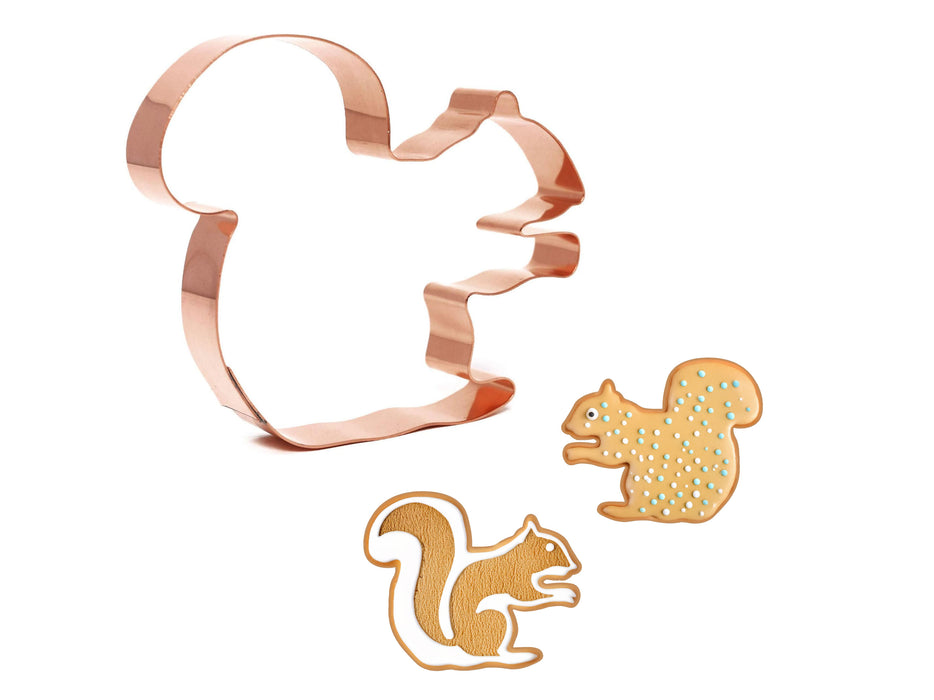 Sitting Squirrel Copper Cookie Cutter, 4.5x3.5 inches