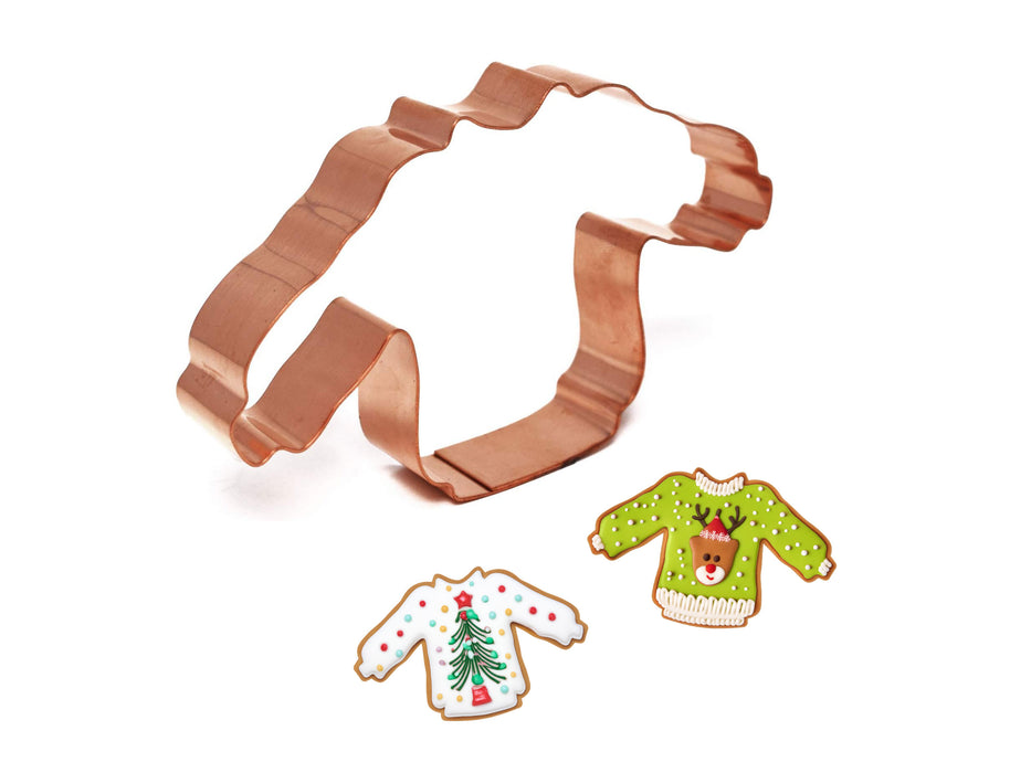 Ugly Christmas Sweater No.1 Cookie Cutter, 4.5 x 3 inches