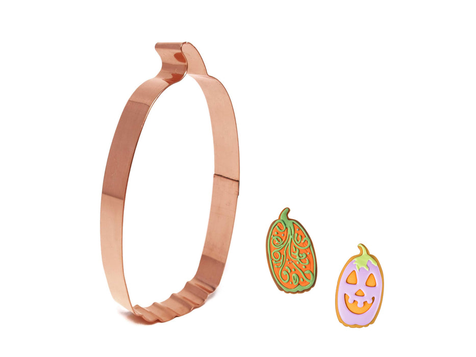 Tall Rustic Pumpkin Cookie Cutter, 2.75 x 5.5 inches