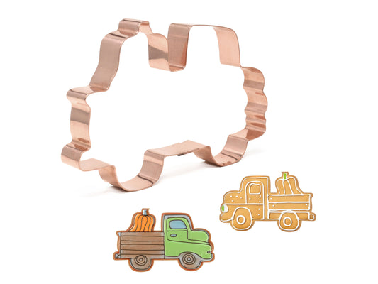 Halloween Pumpkin Truck Cookie Cutter, 5.5 x 3.5 inches