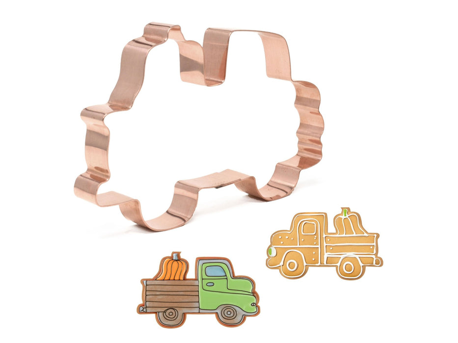 Halloween Pumpkin Truck Cookie Cutter, 5.5 x 3.5 inches -made in the USA