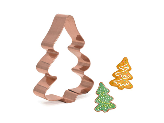 Little Simple Christmas Tree Copper Cookie Cutter, 2.25 x 3.125 inches