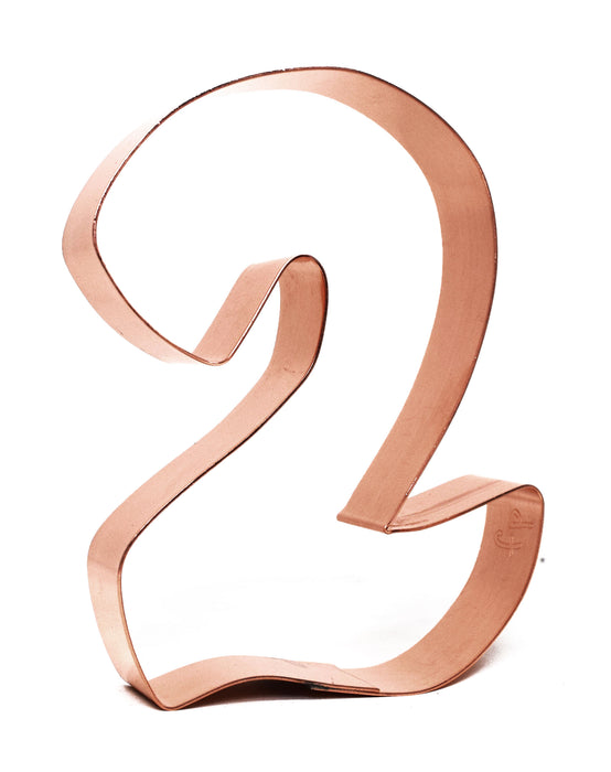 Copper Number Cookie Cutter – Handmade 4" Tall Baking Tool – Choose 0-9 for Cookies, Cakes, Crafts & Rustic Décor