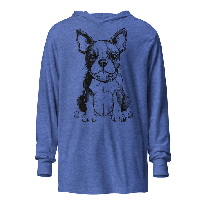 Boston Terrier T-Shirt – Lightweight Hooded Long-Sleeve Dog Lover