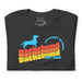 Retro Vibe Dachshund Unisex t-shirt - The Fussy Pup - 