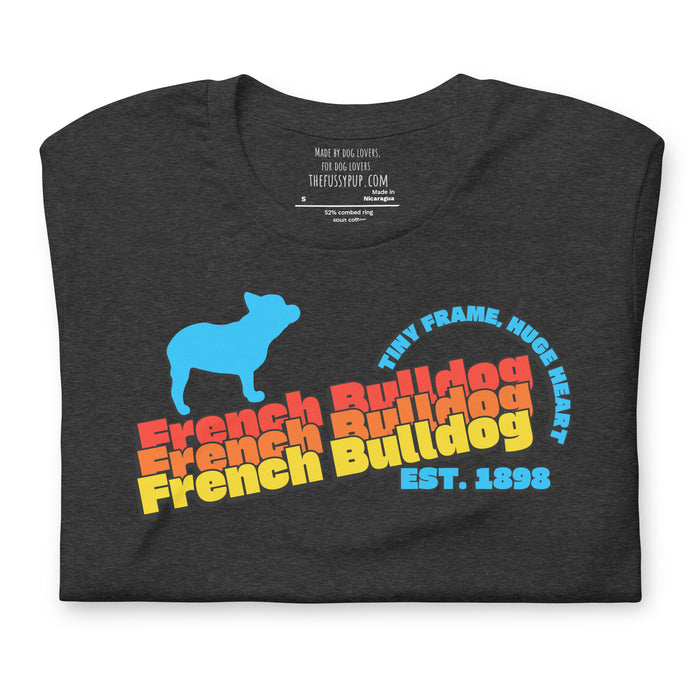 Retro Vibe French Bulldog t-shirt - The Fussy Pup - 