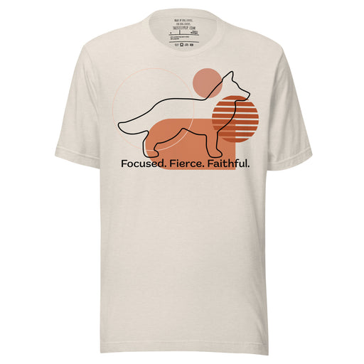 Modern Retro German Shepherd t-shirt - The Fussy Pup - 