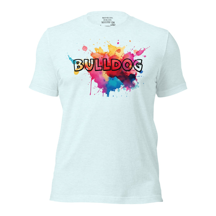 Bulldog T-Shirt – Splash Design - The Fussy Pup - 