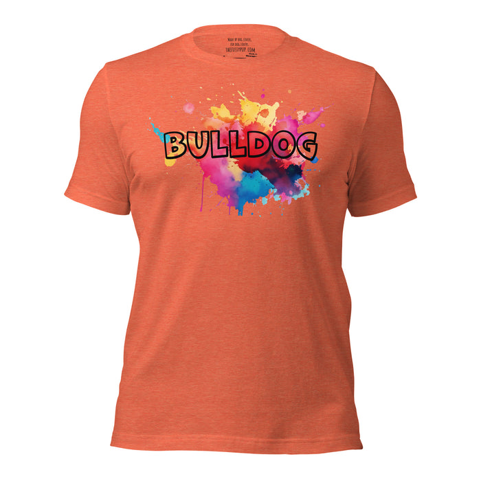 Bulldog T-Shirt – Splash Design - The Fussy Pup - 