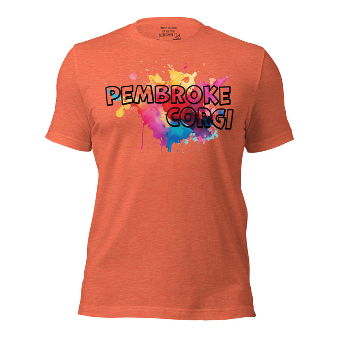 Pembroke Corgi T-Shirt – Splash Design - The Fussy Pup - 