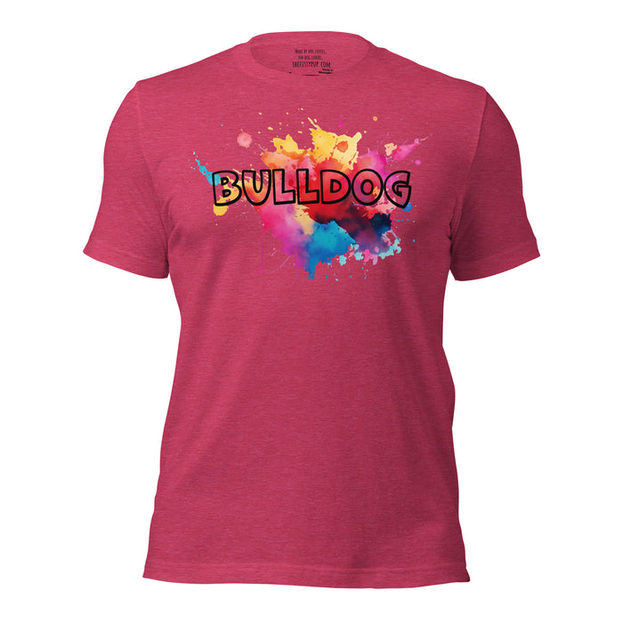 Bulldog T-Shirt – Splash Design - The Fussy Pup - 