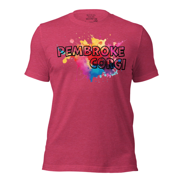 Pembroke Corgi T-Shirt – Splash Design - The Fussy Pup - 