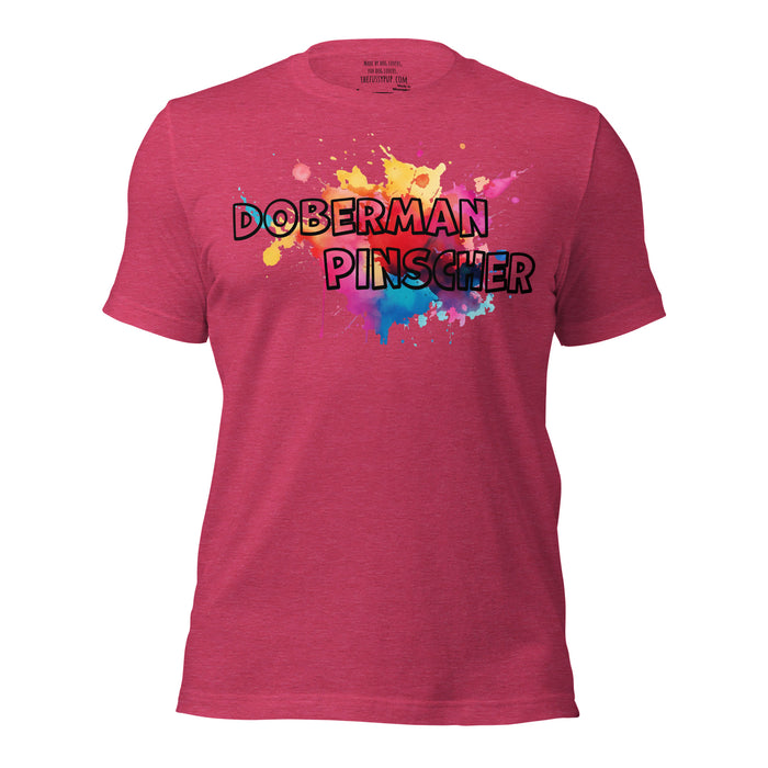 Doberman Pinscher T-Shirt – Splash Design - The Fussy Pup - 