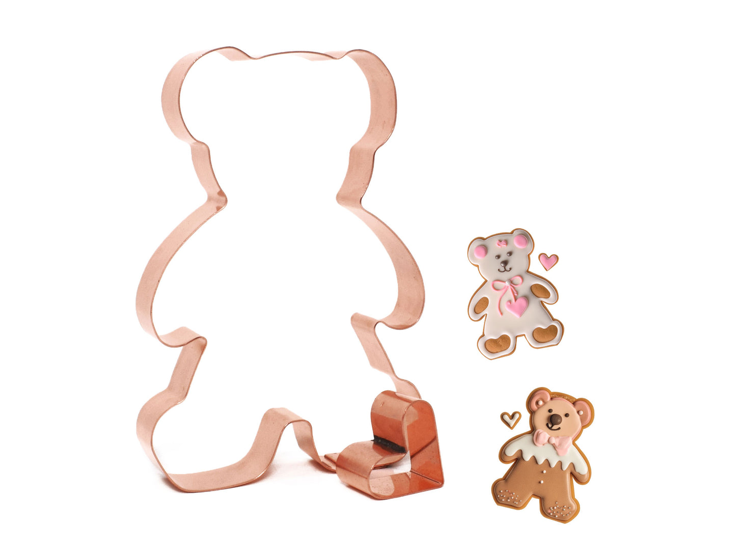 Valentines Day Teddy Bear with Heart Cookie Cutter 3.75 X 5.25 inches