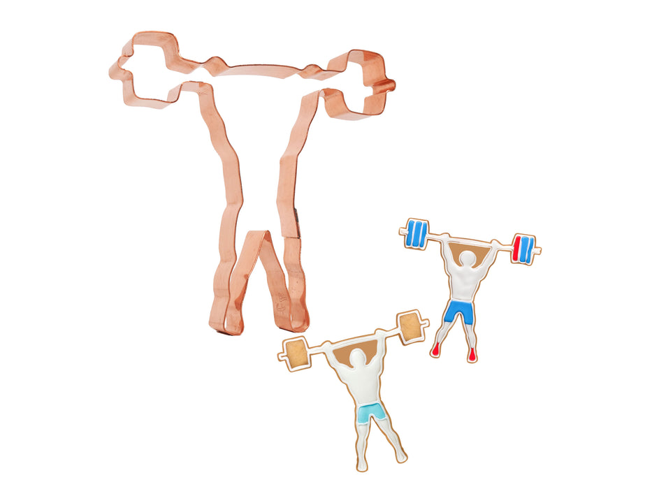 Weightlifter Cookie Cutter, 4.75 inches tall