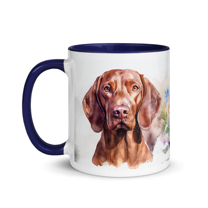 Vizsla Floral Coffee Mug – Watercolor Dog Design - The Fussy Pup - 