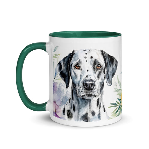 Dalmatian Floral Coffee Mug – Watercolor Dog Design - The Fussy Pup - 