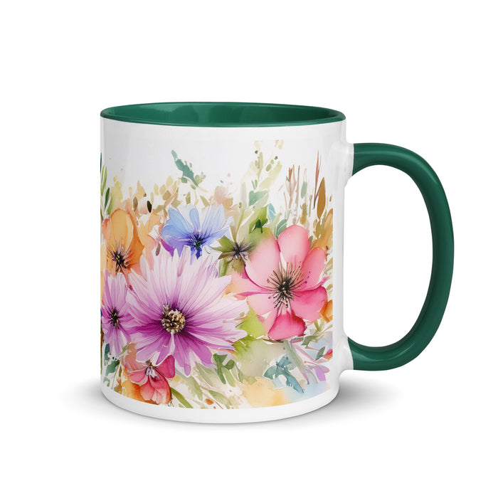 Miniature American Shepherd Floral Coffee Mug – Watercolor Dog Design - The Fussy Pup - 